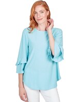 Ruby Rd® By The Sea Knit Swiss Dot Top thumbnail number 1