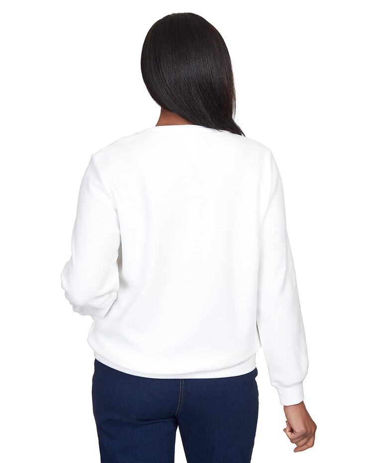 Alfred Dunner® Spliced Quilted Pull On Crew Neck image number 8