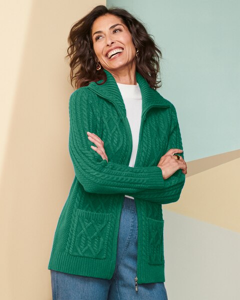 Cable Sweater Jacket