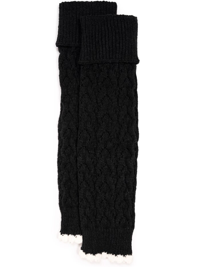 MUK LUKS® Women's Tall Pointelle Leg Warmers Socks image number 1