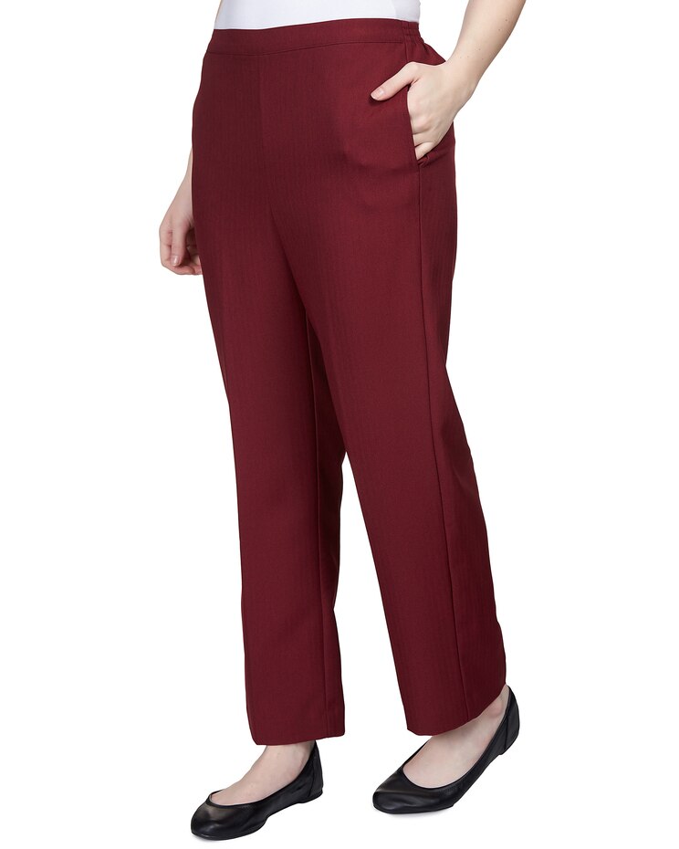 Alfred Dunner® Mulberry Street Herringbone Short Length Pant image number 6