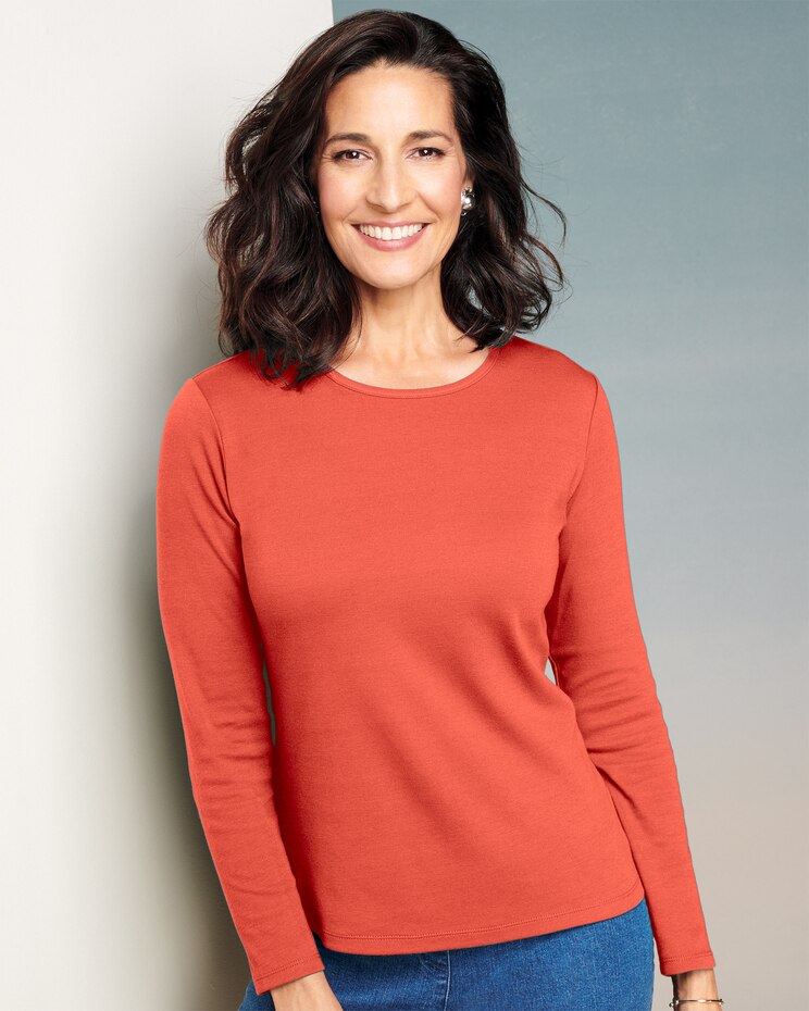 Essential Jewel Neck Long Sleeve Tee image number 1