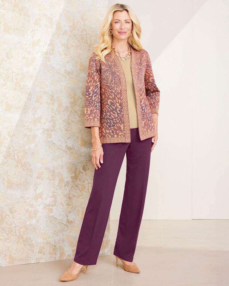 Shimmer Print Cardigan image number 4