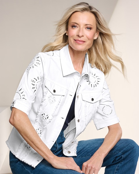 Sorrento Lace Short-Sleeve Jacket