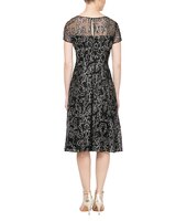 S.L. Fashions Crochet Long Blouson Dress thumbnail number 2