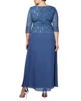 Mock Lace and Chiffon Gown  thumbnail number 4
