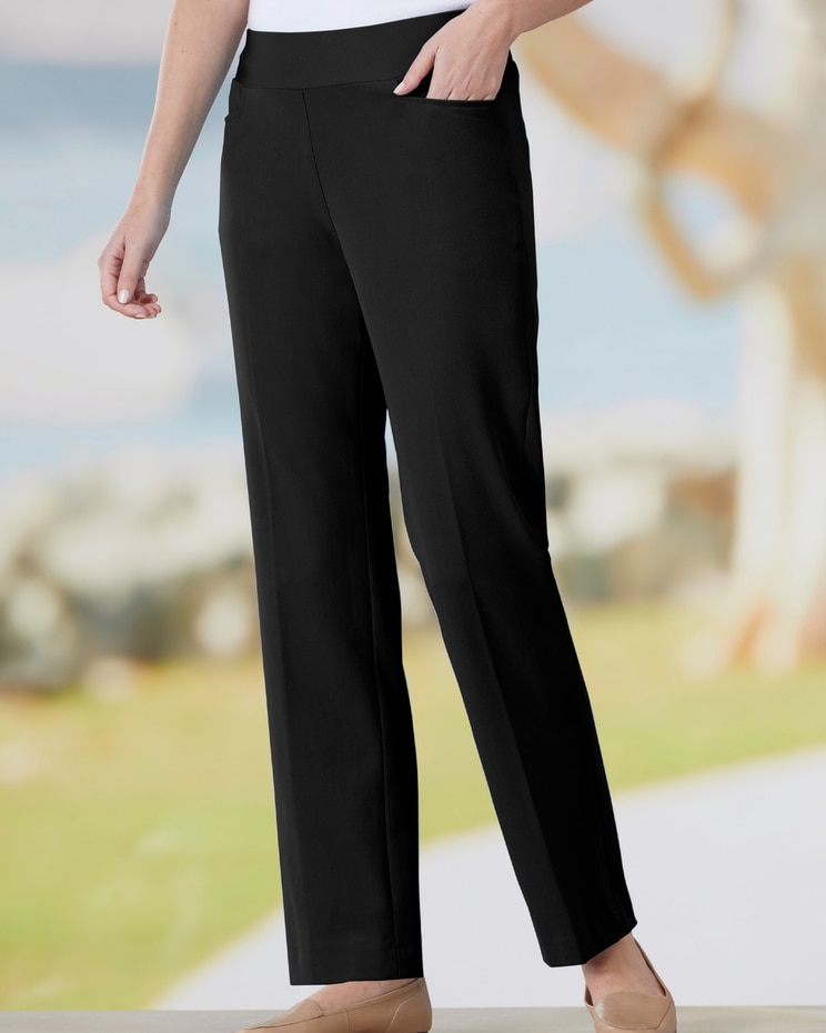 Bi-Stretch Straight Leg Pull-On Pants image number 1