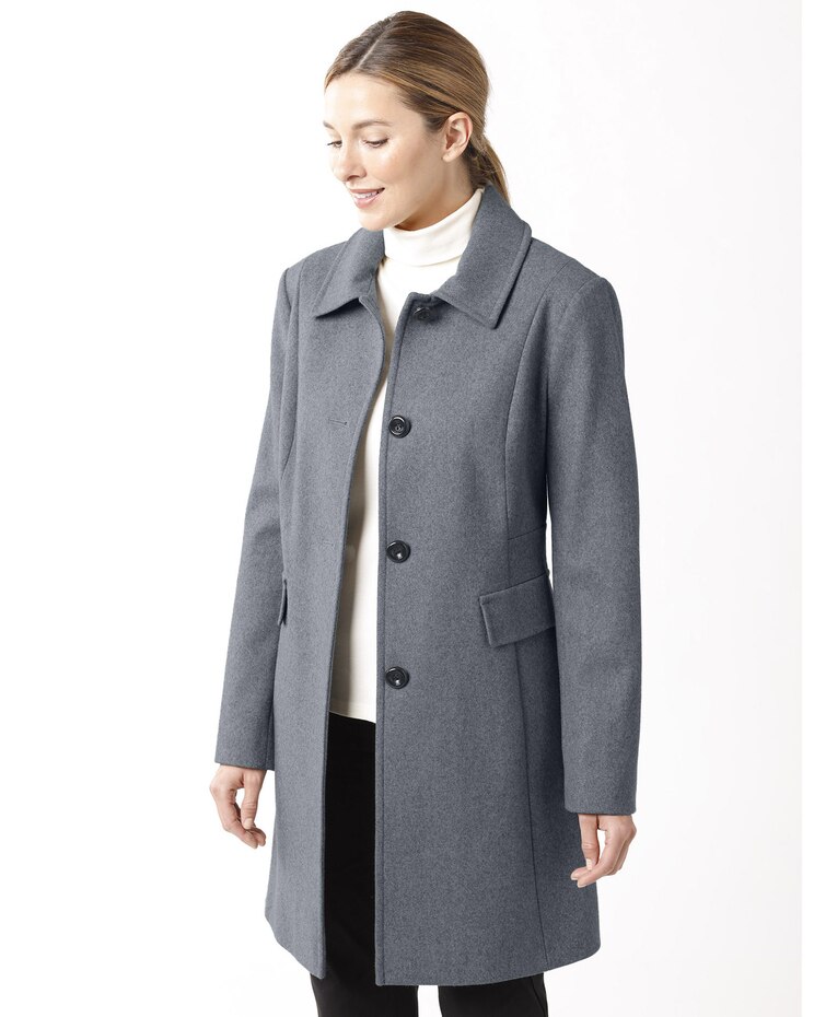 Larry Levine® Updated Wool Coat image number 3
