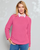 Bayside Cotton Shaker-Stitch Pullover thumbnail number 1