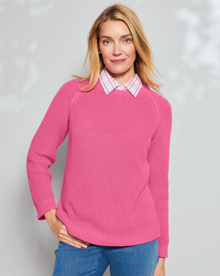 Bayside Cotton Shaker-Stitch Pullover image number 1