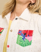 Surprise Bouquet Eyelet Jean Jacket thumbnail number 3