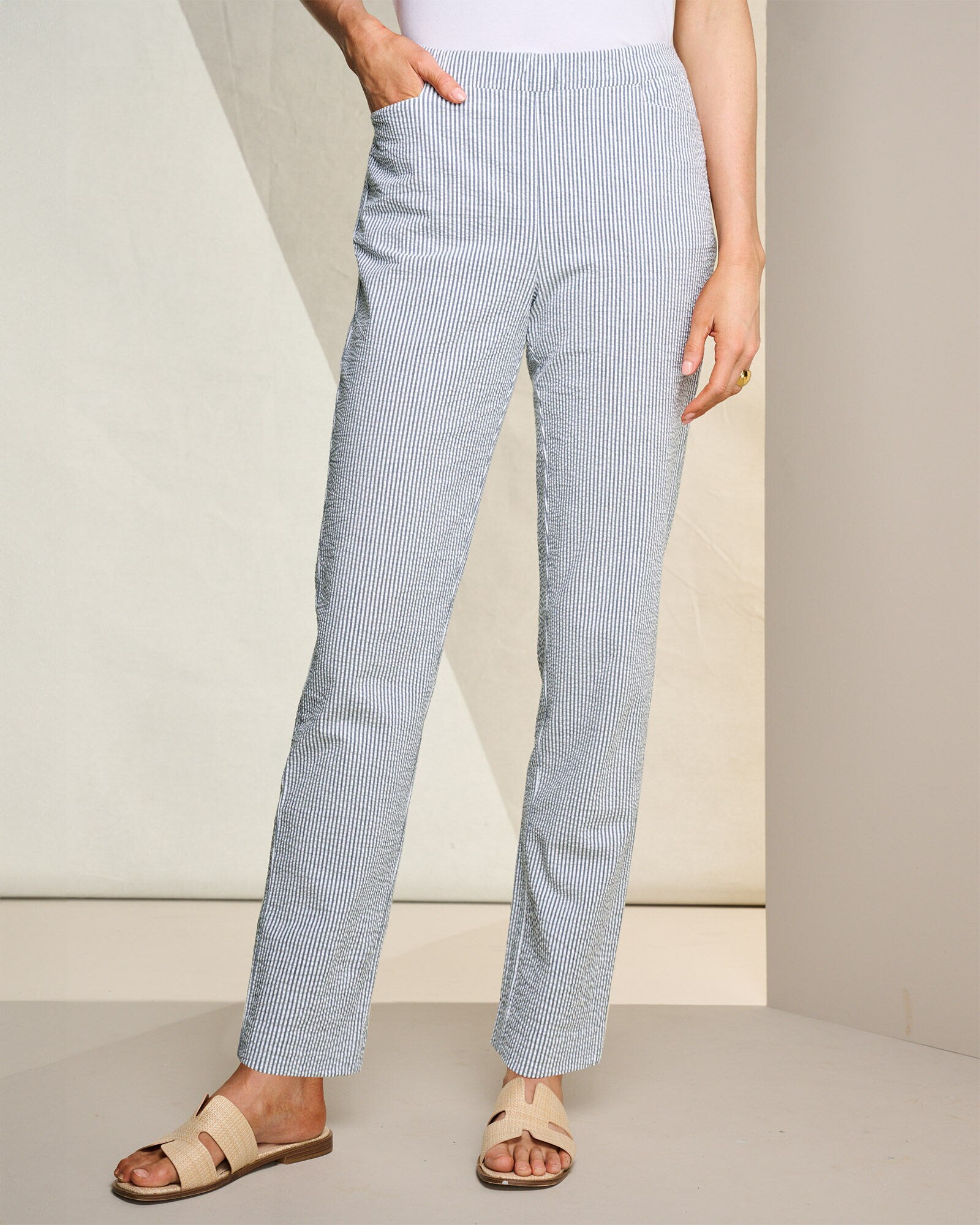 Seersucker Stripe Pants | Draper's & Damon's