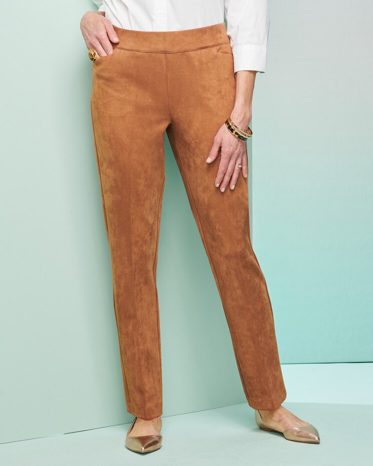 Slimtacular® Stretch Microsuede Pants image number 1