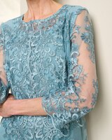 Alex Evenings Embroidered Mock Jacket Dress thumbnail number 2