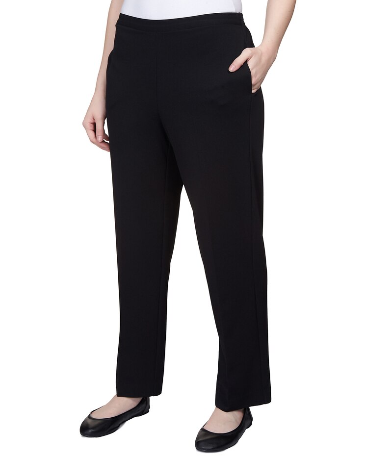 Alfred Dunner® Downtown Vibe Scuba Crepe Stretch Fit Short Length Pant image number 3