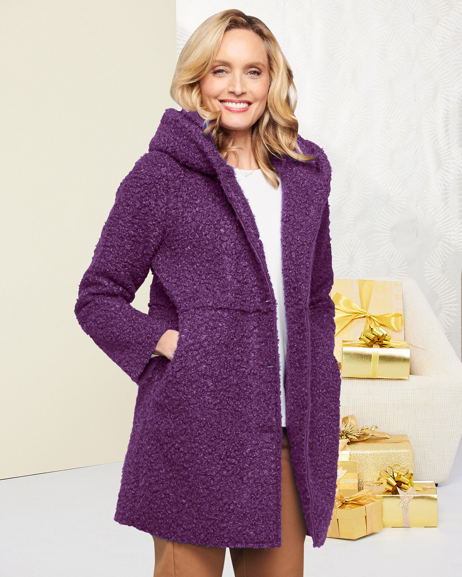Boucle winter hot sale coat