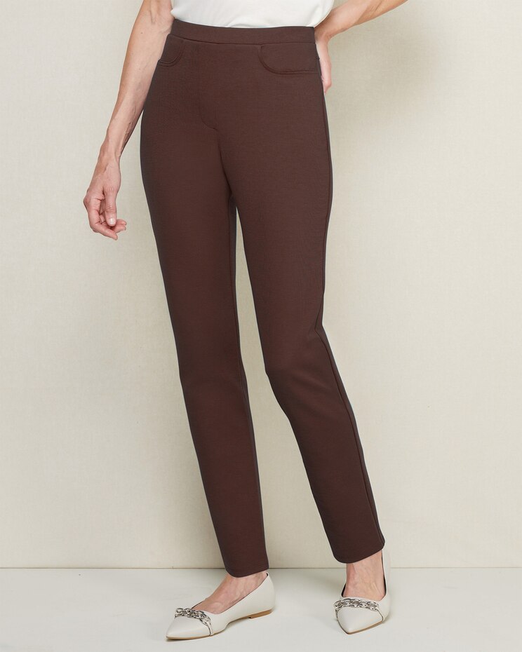 Everyday Slim-Leg Ponte Knit Pull-on Pants