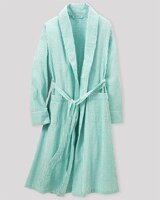 Cotton Seersucker Wrap Robe thumbnail number 1