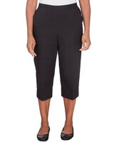 Alfred Dunner® Pull On Button Hem Twill Capri Pant thumbnail number 1