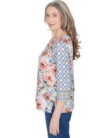 Alfred Dunner® Scottsdale Floral Geometric Triple Knot Top thumbnail number 4