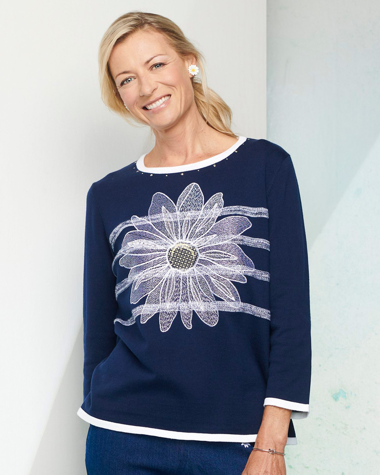Alfred Dunner Sunflower Sweater image number 1