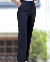 Herringbone Straight Leg Zip-Front Pants thumbnail number 1