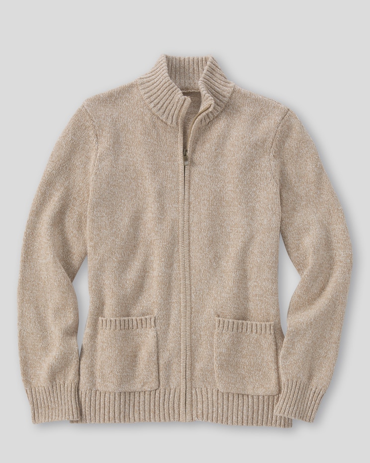 Bayside Cotton Zip-Front Cardigan image number 1