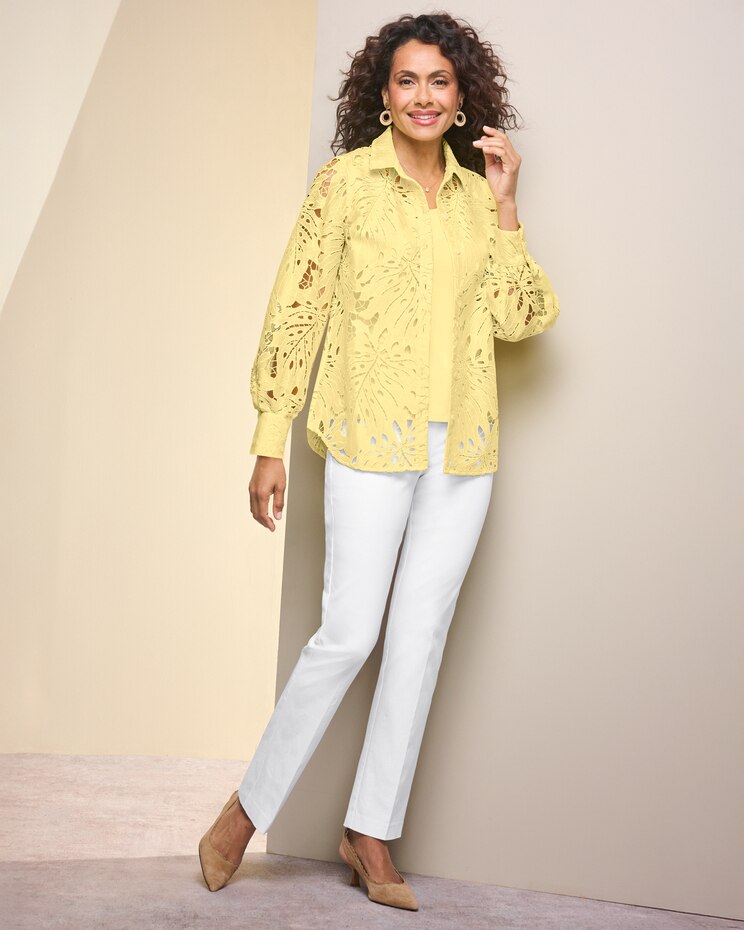 Tropical Leaf Lace Shirt image number 4