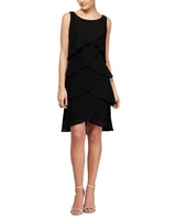 S.L. Fashions Sleeveless Tulip Tiered Dress with Barrel Pins at Shoulder thumbnail number 1