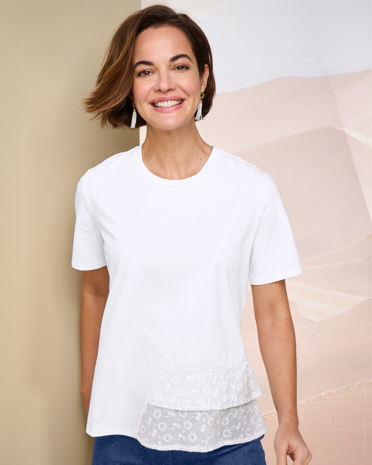Eyelet Tiered Tee image number 1
