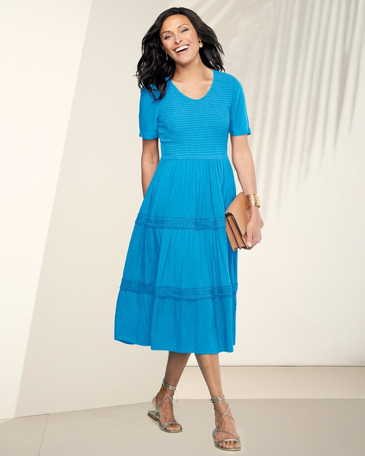 Malibu Gauze Tiered Dress image number 1