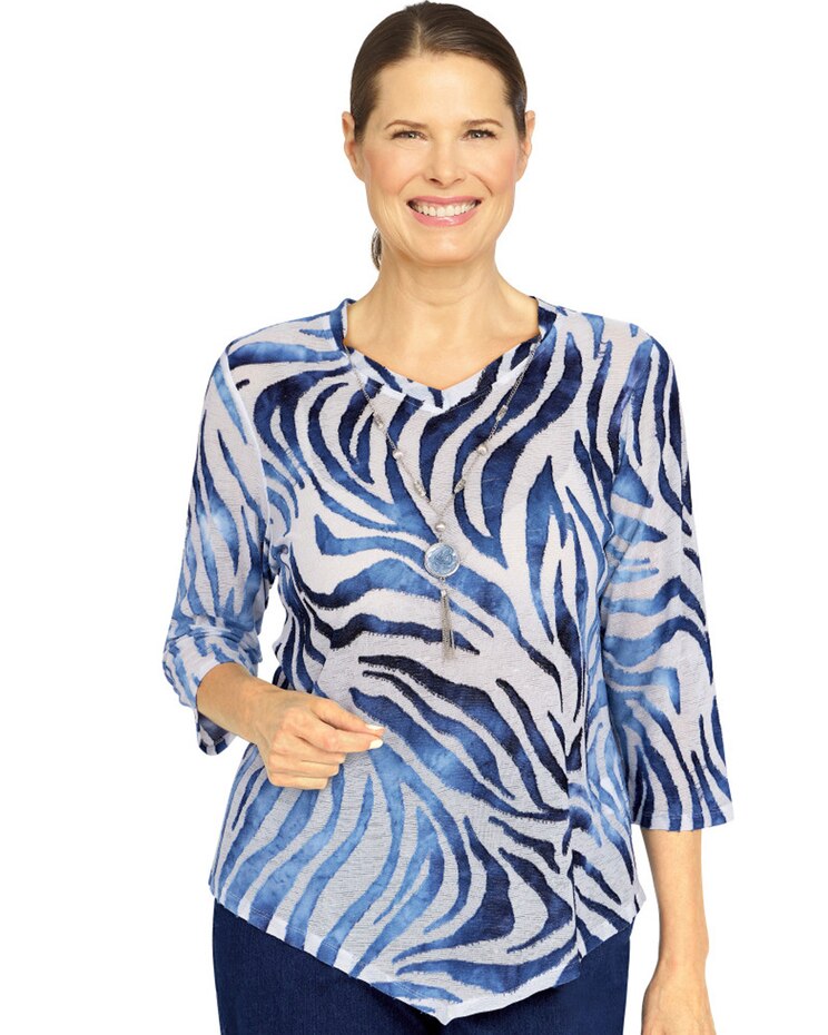 Alfred Dunner® Bright Idea Animal Print Knit Top image number 1