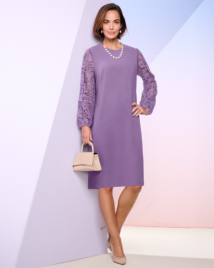 Lace Sleeve Dress image number 1