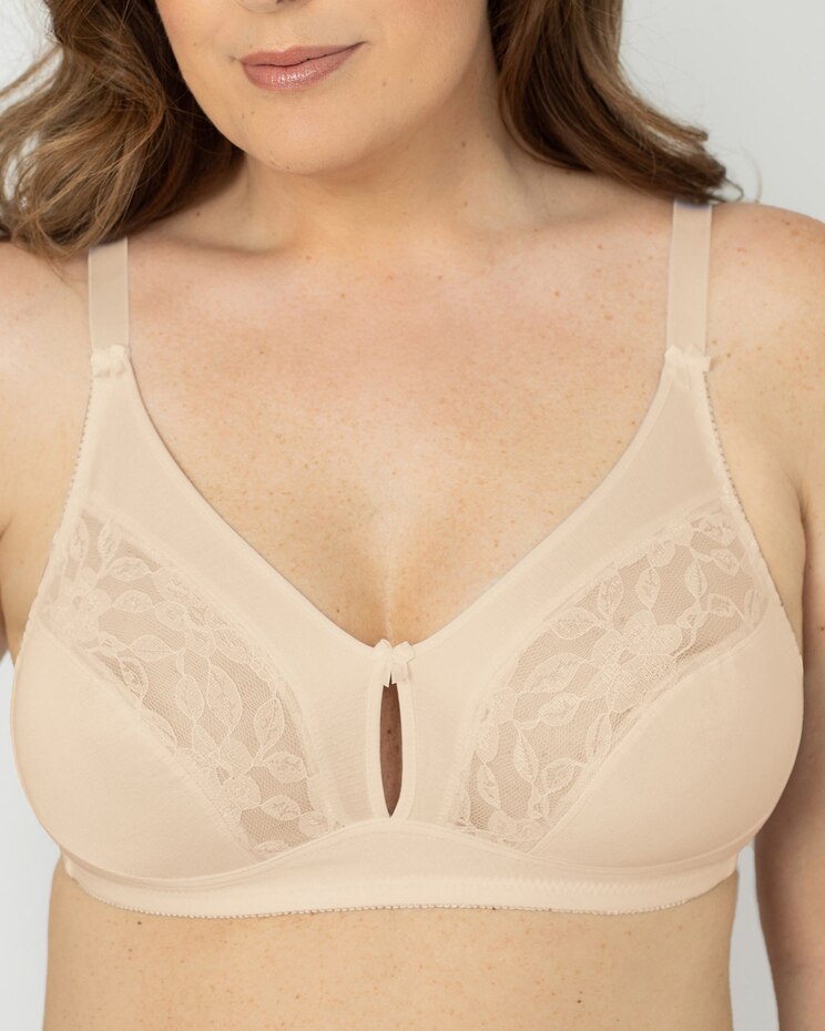 2-Pack Tricot and Lace Keyhole Bra image number 1