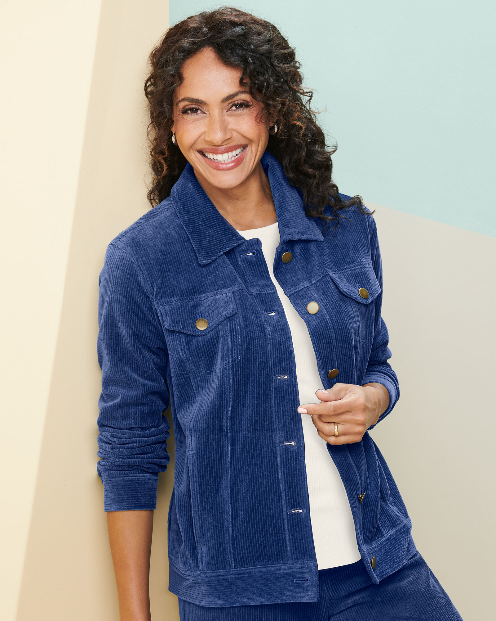 Cord denim jacket womens store