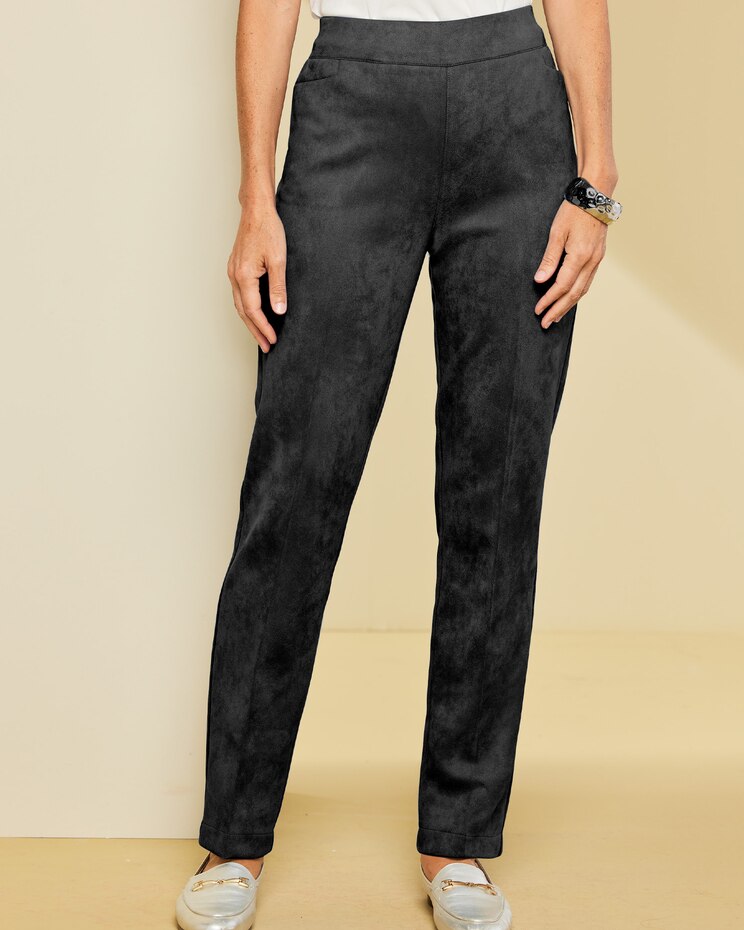 Slimtacular® Microsuede Tapered Pants image number 1