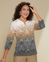 Alfred Dunner Ombre Medallion Tee thumbnail number 1