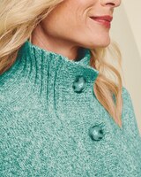 Marled Button Front Sweater Jacket thumbnail number 2