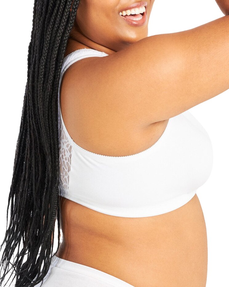 Leading Lady Indy Cotton Front-Close Lace Racerback Bra image number 3