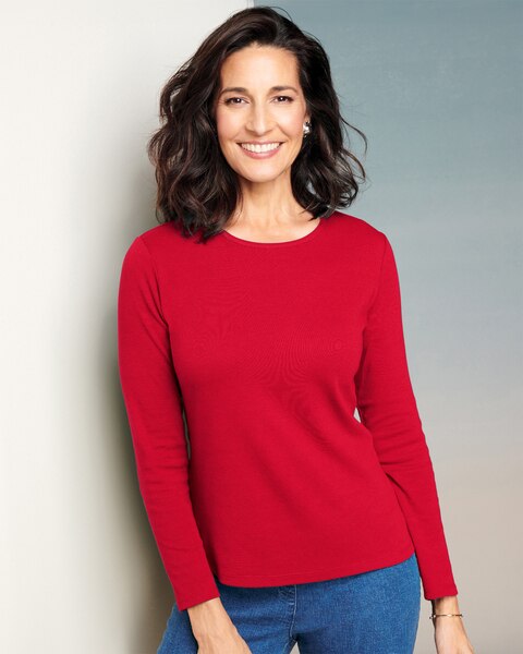 Essential Jewel Neck Long Sleeve Tee