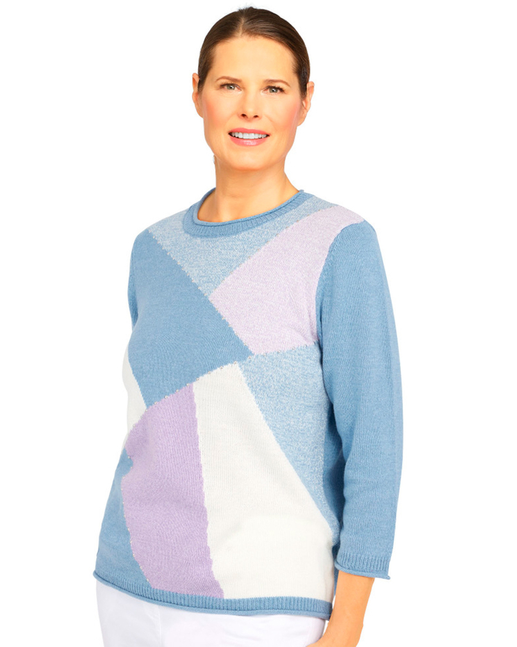 Alfred Dunner® Victoria Falls Cozy Colorblock Sweater image number 4