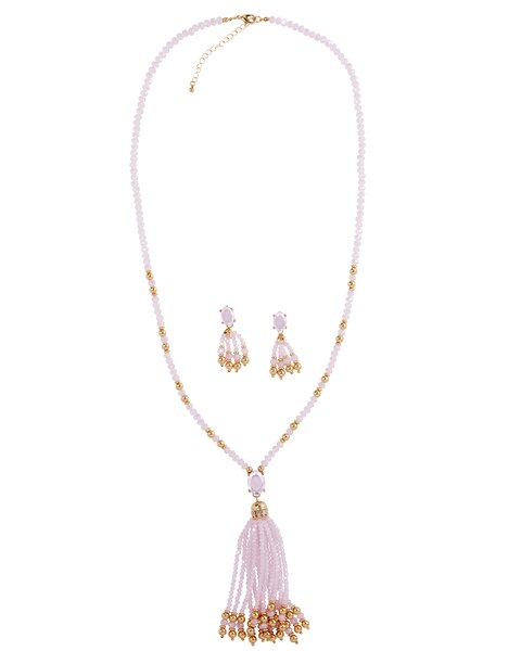 Iridescent Tassel Necklace