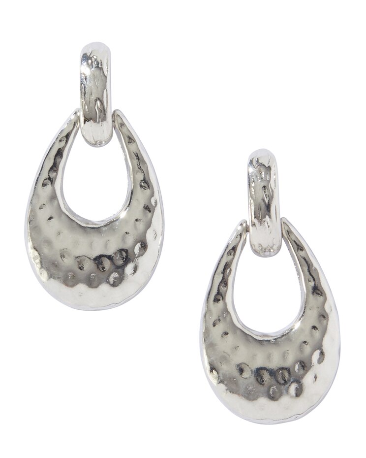 Hammered Hoops Earrings image number 1