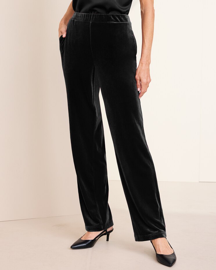 Stretch Velvet Pants image number 1