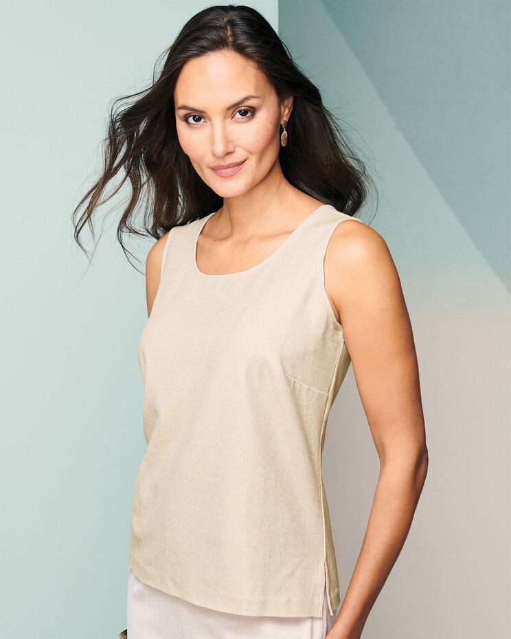 Look-Of-Linen Tank Top image number 1