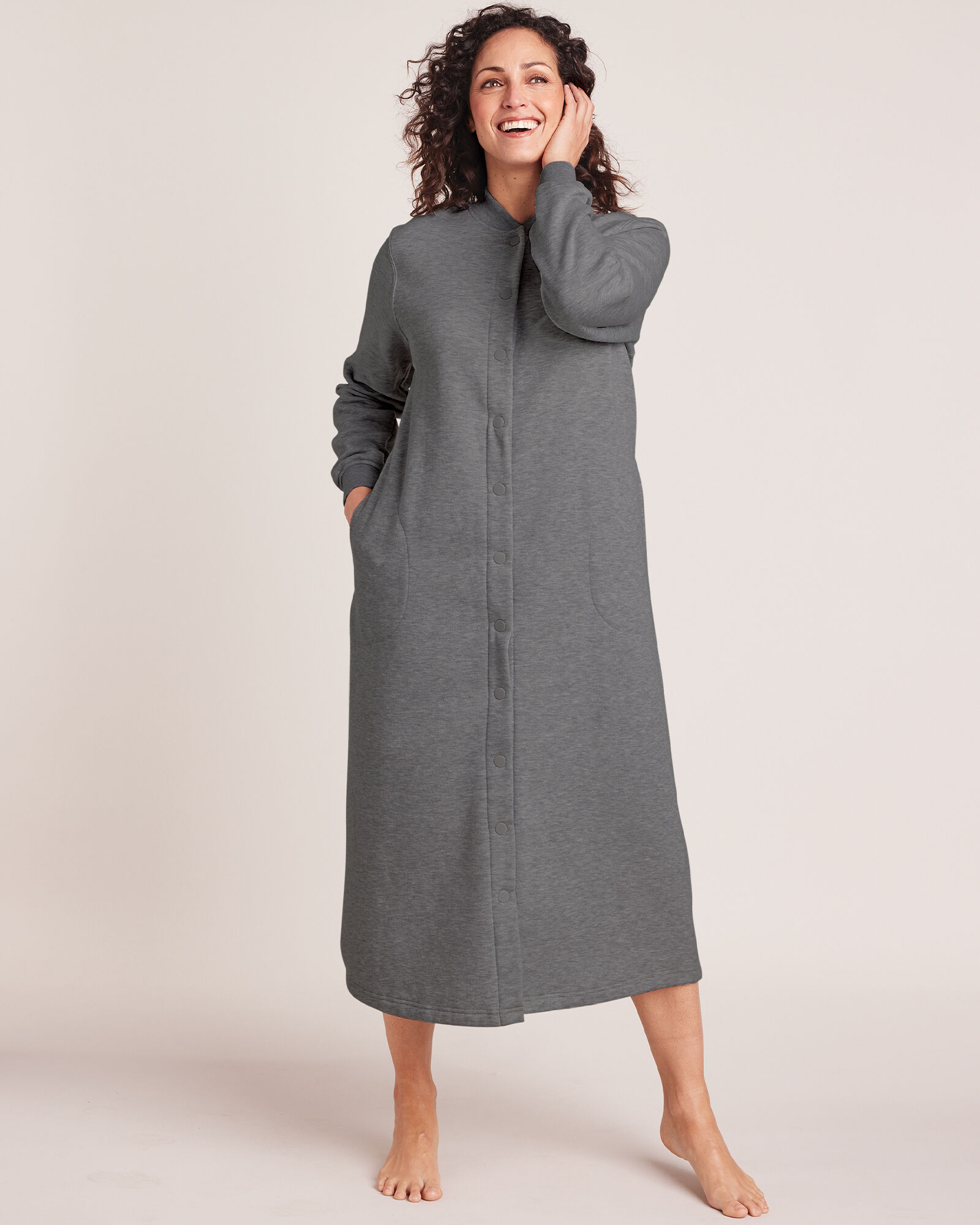 Better Than Basic Fleece Snap Front Robe Draper s Damon s