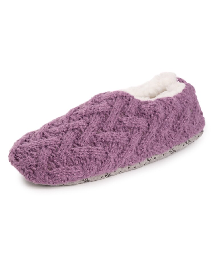 MUK LUKS® Women's Sweater Knit Ballerina Slippers image number 2
