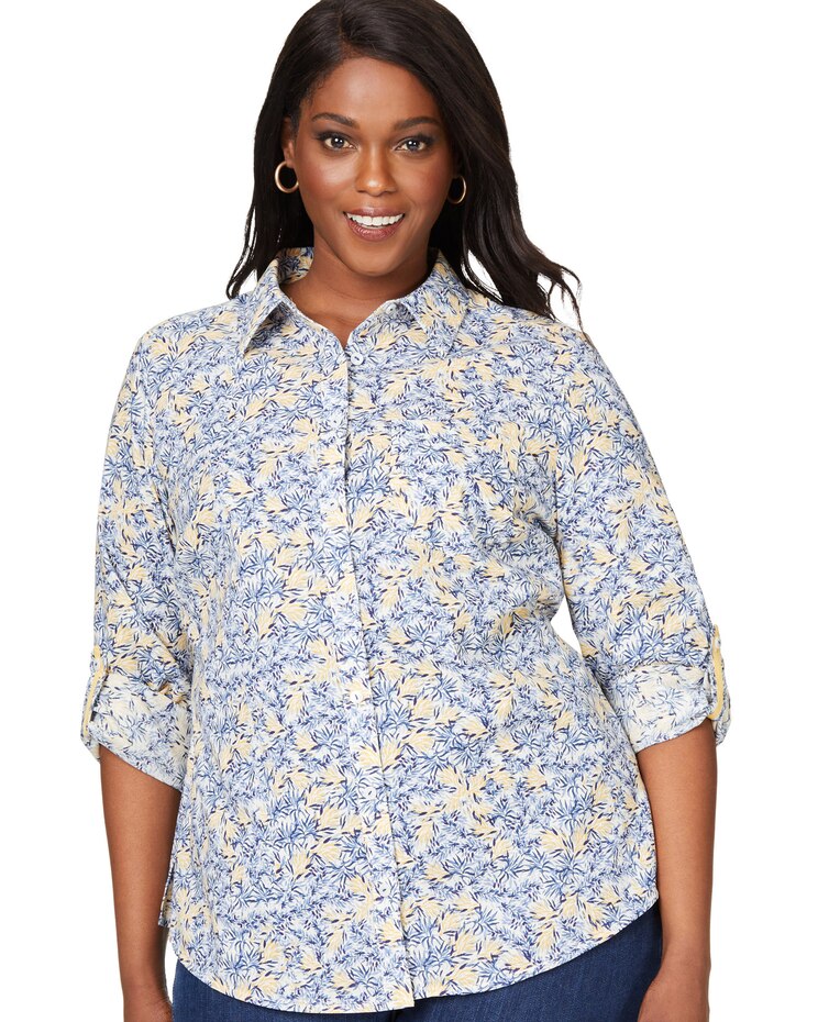 Zoey Non-Iron Roll Tab Willows Shirt image number 4