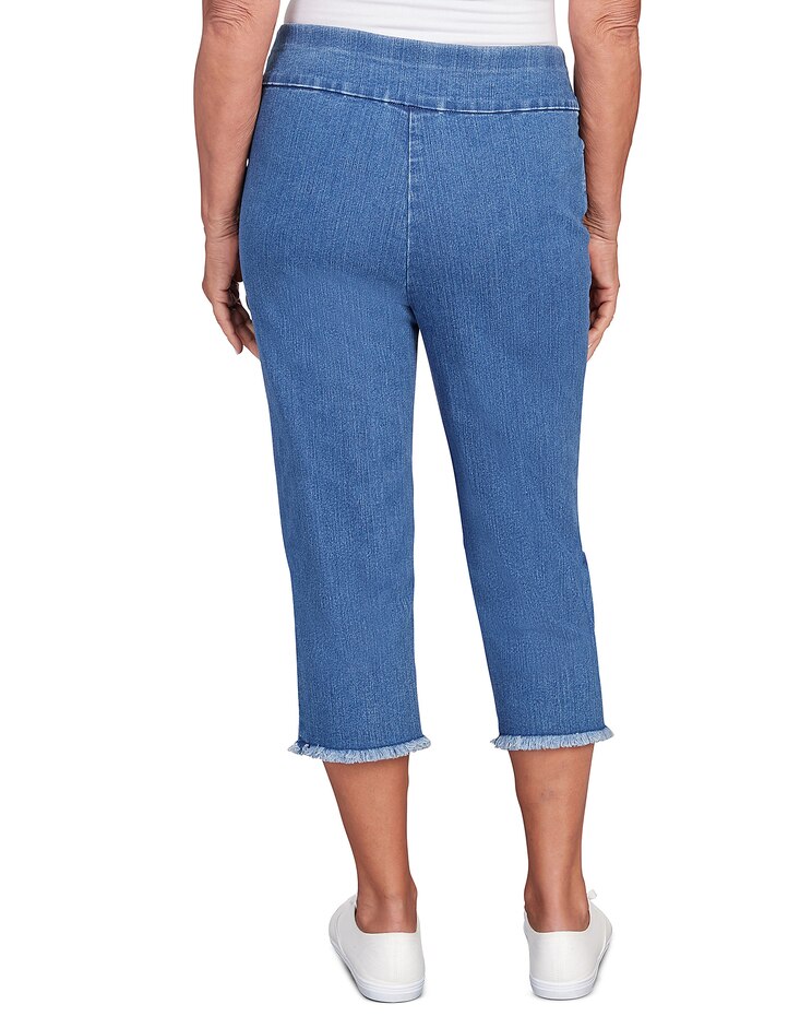 Alfred Dunner® Superstretch Denim Fringe Capri Pant image number 8