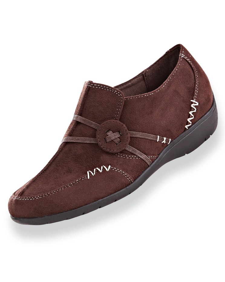 “Kelly” Faux Suede Slip-Ons by Classique® image number 1